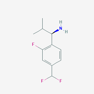 (R)-1-(4-(difluoromethyl)-2-fluorophenyl)-2-methylpropan-1-amine