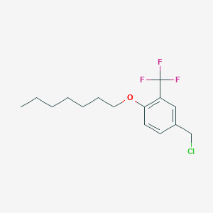 4-Heptyloxy-3-trifluoromethylbenzyl chloride