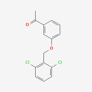 molecular formula C15H12Cl2O2 B1298298 1-[3-[(2,6-Dichlorophenyl)methoxy]phenyl]ethanone CAS No. 202144-69-2