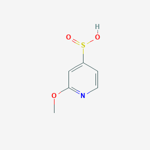 molecular formula C6H7NO3S B12982999 2-Methoxypyridine-4-sulfinic acid 