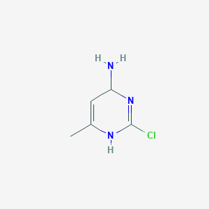 molecular formula C5H8ClN3 B12983023 2-Chloro-6-methyl-3,4-dihydropyrimidin-4-amine 