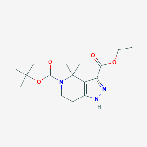 5-(tert-Butyl) 3-ethyl 4,4-dimethyl-2,4,6,7-tetrahydro-5H-pyrazolo[4,3-c]pyridine-3,5-dicarboxylate