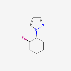 molecular formula C9H13FN2 B12983037 1-((1R,2R)-2-Fluorocyclohexyl)-1H-pyrazole 