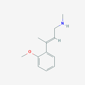 molecular formula C12H17NO B12983039 (E)-3-(2-Methoxyphenyl)-N-methylbut-2-en-1-amine 