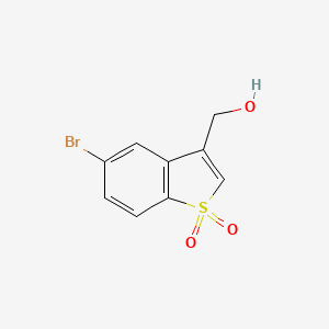 molecular formula C9H7BrO3S B12983042 5-Bromo-3-(hydroxymethyl)benzo[b]thiophene 1,1-dioxide 