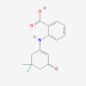 molecular formula C15H17NO3 B1298306 2-[(5,5-Dimethyl-3-oxocyclohex-1-en-1-yl)amino]benzoic acid CAS No. 731785-06-1