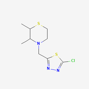 4-((5-Chloro-1,3,4-thiadiazol-2-yl)methyl)-2,3-dimethylthiomorpholine