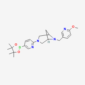 6-((6-Methoxypyridin-3-yl)methyl)-3-(5-(4,4,5,5-tetramethyl-1,3,2-dioxaborolan-2-yl)pyridin-2-yl)-3,6-diazabicyclo[3.1.1]heptane