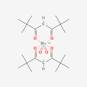 molecular formula C22H38MoO6 B12983110 Dioxomolybdenum(2+);2,2,6,6-tetramethylheptane-3,5-dione 