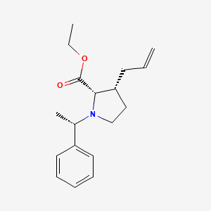 Ethyl (2S,3R)-3-allyl-1-((S)-1-phenylethyl)pyrrolidine-2-carboxylate