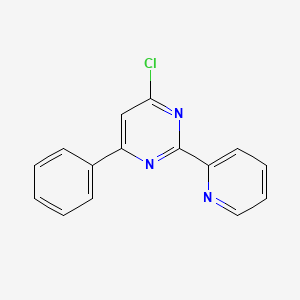 molecular formula C15H10ClN3 B12983141 4-Chloro-6-phenyl-2-(pyridin-2-yl)pyrimidine 