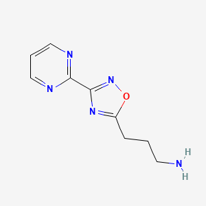 3-(3-(Pyrimidin-2-yl)-1,2,4-oxadiazol-5-yl)propan-1-amine