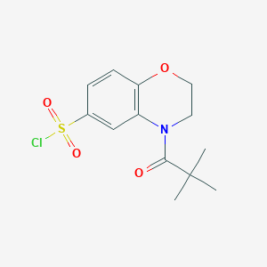 4-Pivaloyl-3,4-dihydro-2H-benzo[b][1,4]oxazine-6-sulfonyl chloride