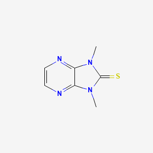 molecular formula C7H8N4S B12983198 1,3-Dimethyl-1H-imidazo[4,5-b]pyrazine-2(3H)-thione 