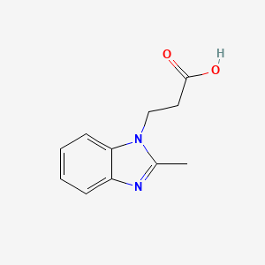 molecular formula C11H12N2O2 B1298321 3-(2-甲基-1H-苯并咪唑-1-基)丙酸 CAS No. 30163-82-7