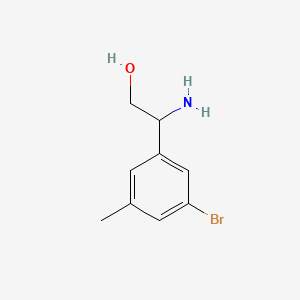 molecular formula C9H12BrNO B12983211 2-Amino-2-(3-bromo-5-methylphenyl)ethanol 