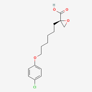 Oxiranecarboxylic acid, 2-[6-(4-chlorophenoxy)hexyl]-, (R)-