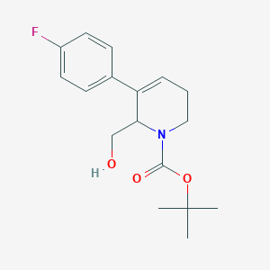 tert-butyl 5-(4-fluorophenyl)-6-(hydroxymethyl)-3,6-dihydro-2H-pyridine-1-carboxylate