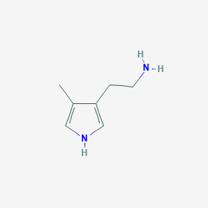 molecular formula C7H12N2 B12983348 2-(4-methyl-1H-pyrrol-3-yl)ethanamine 