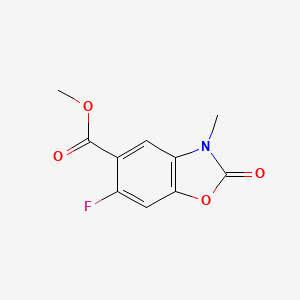 molecular formula C10H8FNO4 B12983366 Methyl 6-fluoro-3-methyl-2-oxo-2,3-dihydrobenzo[d]oxazole-5-carboxylate 