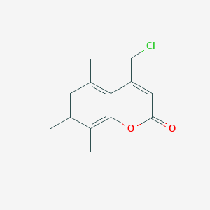 molecular formula C13H13ClO2 B1298337 4-(chloromethyl)-5,7,8-trimethyl-2H-chromen-2-one 