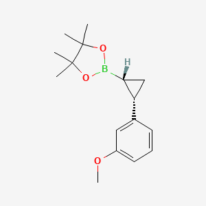 Rel-2-((1R,2S)-2-(3-methoxyphenyl)cyclopropyl)-4,4,5,5-tetramethyl-1,3,2-dioxaborolane