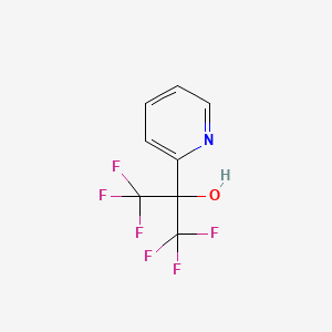 molecular formula C8H5F6NO B12983378 alpha,alpha-Bis(trifluoromethyl)pyridine-2-methanol 