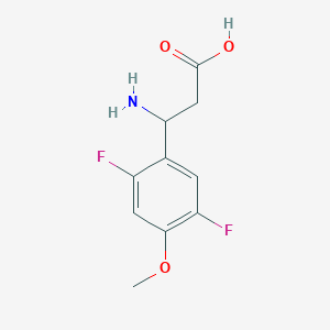 molecular formula C10H11F2NO3 B12983386 3-Amino-3-(2,5-difluoro-4-methoxyphenyl)propanoic acid 