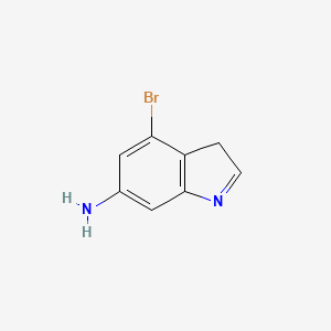 molecular formula C8H7BrN2 B12983422 4-Bromo-3H-indol-6-amine 