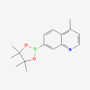 molecular formula C16H20BNO2 B12983457 4-Methyl-7-(4,4,5,5-tetramethyl-1,3,2-dioxaborolan-2-yl)quinoline 