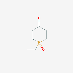 molecular formula C7H13O2P B12983474 1-Ethyl-1lambda5-phosphinane-1,4-dione 