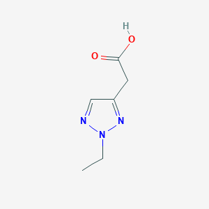 molecular formula C6H9N3O2 B12983481 2-(2-Ethyl-2H-1,2,3-triazol-4-yl)acetic acid 