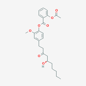 (S)-4-(5-Hydroxy-3-oxodecyl)-2-methoxyphenyl 2-acetoxybenzoate