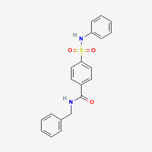 molecular formula C20H18N2O3S B12983559 N-Benzyl-4-(N-phenylsulfamoyl)benzamide 