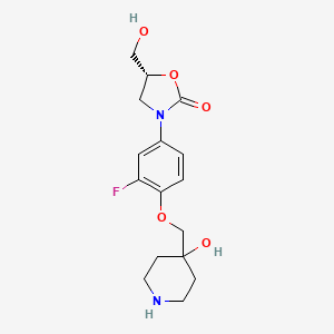 (R)-3-(3-fluoro-4-((4-hydroxypiperidin-4-yl)methoxy)phenyl)-5-(hydroxymethyl)oxazolidin-2-one