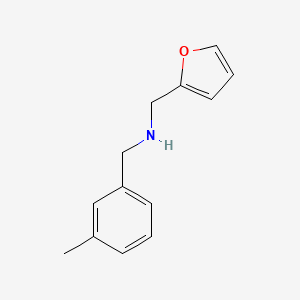 molecular formula C13H15NO B1298358 呋喃-2-基甲基-(3-甲基-苯甲基)-胺 CAS No. 510723-74-7