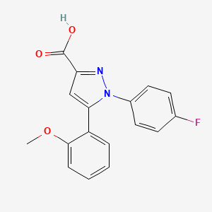 1-(4-Fluorophenyl)-5-(2-methoxyphenyl)-1H-pyrazole-3-carboxylic acid