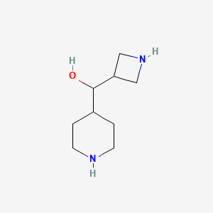 molecular formula C9H18N2O B12983599 Azetidin-3-yl(piperidin-4-yl)methanol 