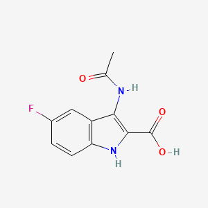 molecular formula C11H9FN2O3 B1298361 3-乙酰氨基-5-氟-1H-吲哚-2-羧酸 CAS No. 330439-67-3
