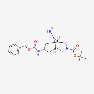 tert-butyl (1R,5S)-9-amino-7-{[(benzyloxy)carbonyl]amino}-3-azabicyclo[3.3.1]nonane-3-carboxylate