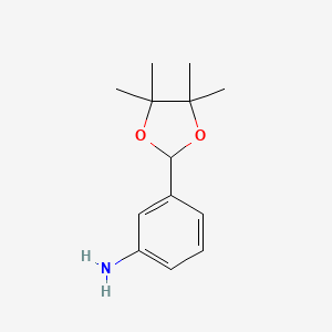 molecular formula C13H19NO2 B1298362 3-(4,4,5,5-四甲基-1,3-二氧杂环戊烷-2-基)苯胺 CAS No. 51226-15-4