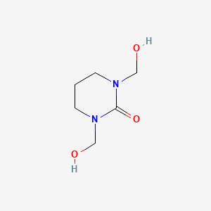 molecular formula C6H12N2O3 B12983625 2(1H)-Pyrimidinone, tetrahydro-1,3-bis(hydroxymethyl)- CAS No. 3270-74-4