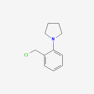 molecular formula C11H14ClN B12983640 1-(2-(Chloromethyl)phenyl)pyrrolidine 