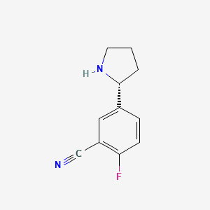 (R)-2-Fluoro-5-(pyrrolidin-2-yl)benzonitrile