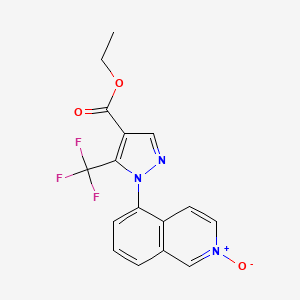 5-(4-(Ethoxycarbonyl)-5-(trifluoromethyl)-1H-pyrazol-1-yl)isoquinoline 2-oxide