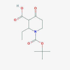 1-(tert-Butoxycarbonyl)-2-ethyl-4-oxopiperidine-3-carboxylic acid