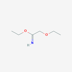 molecular formula C6H13NO2 B12983692 Ethyl 2-ethoxyacetimidate 