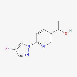 1-(6-(4-Fluoro-1H-pyrazol-1-yl)pyridin-3-yl)ethan-1-ol