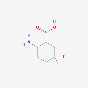 molecular formula C7H11F2NO2 B12983702 2-Amino-5,5-difluorocyclohexane-1-carboxylic acid 