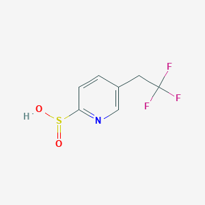 molecular formula C7H6F3NO2S B12983703 5-(2,2,2-Trifluoroethyl)pyridine-2-sulfinic acid 